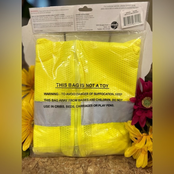 New Jackson Safety ANSI Class 2 DELUXE Yellow Mesh Reflective Safety Vest XL-2X - Picture 2 of 8